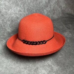 San Diego Hat Company Burnt Orange Bucket Hat with Brown Hat Band - One Size